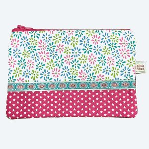 monedero cinta flores colores